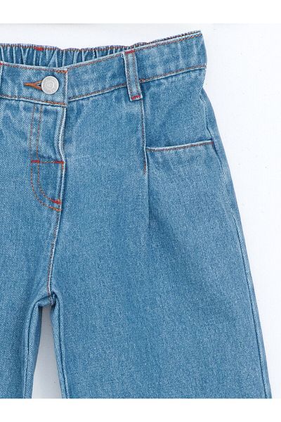 LC Waikiki Girl's Jeans Pants with Elastic Waist