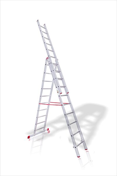 Genel Markalar En Uzun Sürgülü 18 M. A Tipi Geniş Ayaklı Güvenli Seyyar Taşınabilir 60 Basamaklı Aluminyum Merdiven