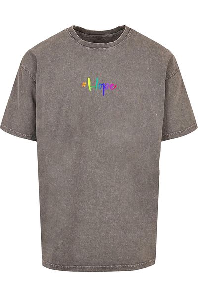 Merchcode Herren Summer And Chill Rainbow Acid Washed Heavy Oversized Tee