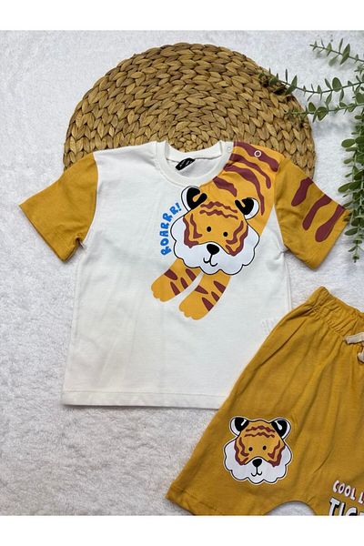 TİJK Baby Boy Lion Printed 2 Piece Set
