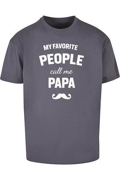 Merchcode Herren Fathers Day - My Favorite People Call Me Papa Heavy Oversize Tee