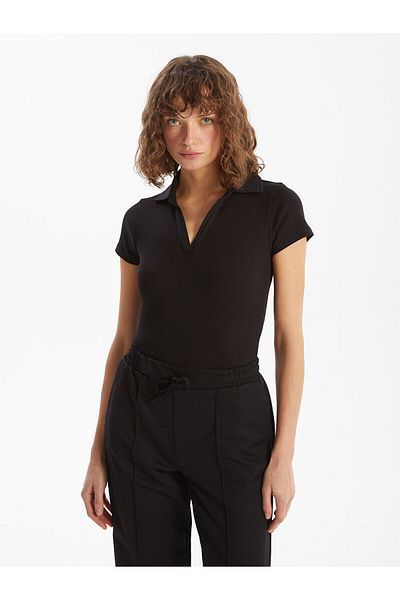 LC Waikiki Tricou de damă cu textura gât polo