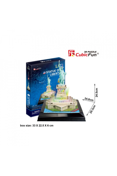 Cubic Fun - 3D Led Puzzle Statue of Liberty 37 Pieces