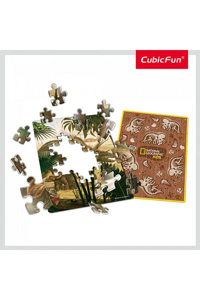 Cubic Fun - Triceratops Boxed Puzzle 63 Pieces