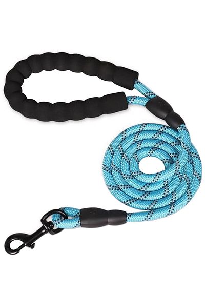REDz Accessories Lesă Guardian, mâner din spumă moale, lungime 1,42 m, material textil durabil, albastru deschis