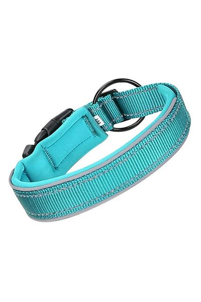 REDz Accessories Zgardă reflectorizantă pentru câini, mărimea S, reglabilă, nailon, albastră