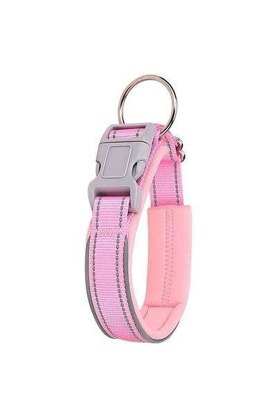 REDz Accessories Zgardă reflectorizantă pentru câini, mărimea S, reglabilă, nailon, roz
