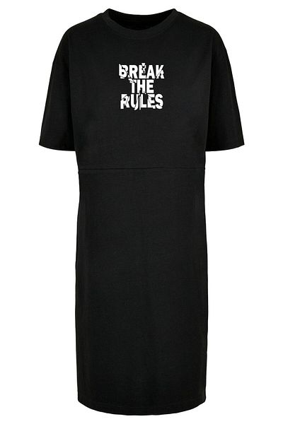 Merchcode Damen Ladies Break The Rules 2 Übergroßes Kleid mit Schlitz