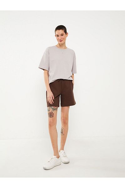 LC Waikiki Women's Elastic Waist Straight Shorts
