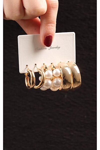 Jack Ferrero KADIN ÇELİK 6 LI KÜPE SETİ