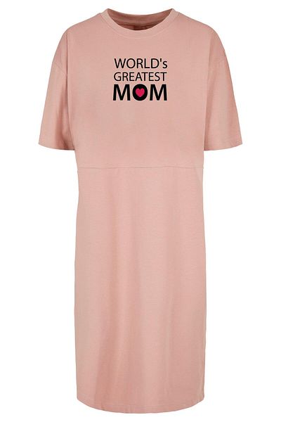 Merchcode Damen Ladies Mothers Day - Greatest Mom Oversized Slit Dress