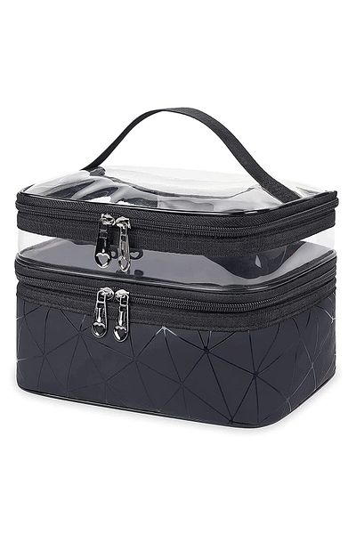 TECOS Cosmetic and Perfume Organizer Bag, With Handle, Ideal For Travel Or Checked Luggage