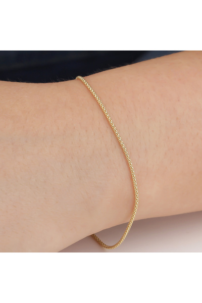 Glorria Altın 1,5 Mm Popcorn Zincir Bileklik