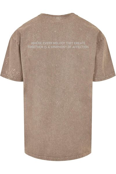 Merchcode Herren Love Birds Acid Washed Heavy Oversize Tee