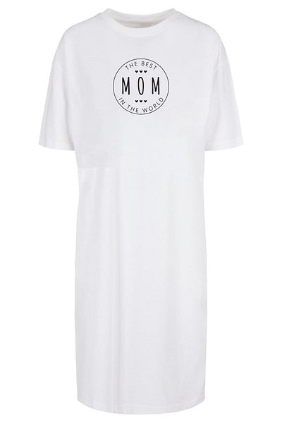 Merchcode Damen Ladies Mothers Day - The Best Mom Oversized Slit Dress
