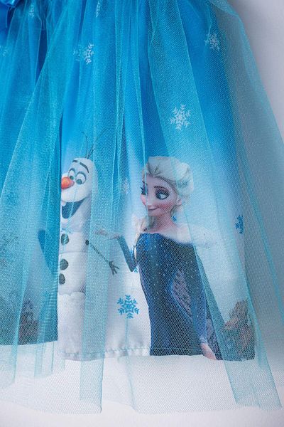 FURYATEX Bluė Elsa Snow Queen's Birthday and Party Dress