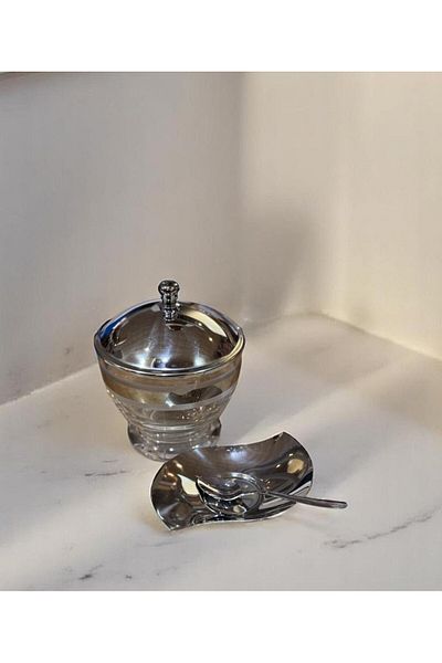 Nehir Mystery Tea Saucer Sugar Bowl Spoon Set - 26 Piece Tea Set