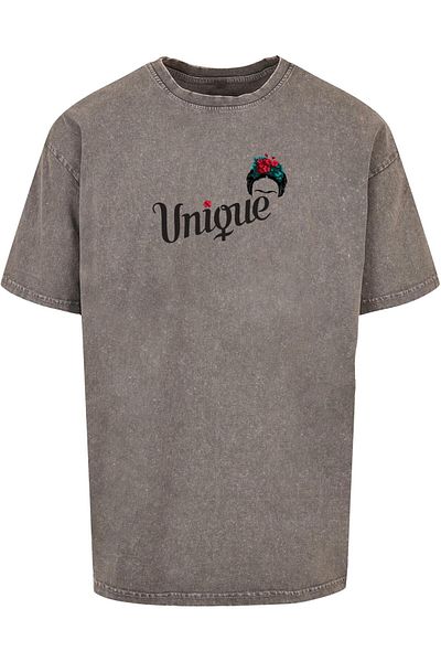 Merchcode Herren Frida Kahlo - Unique Acid Washed Heavy Oversize Tee
