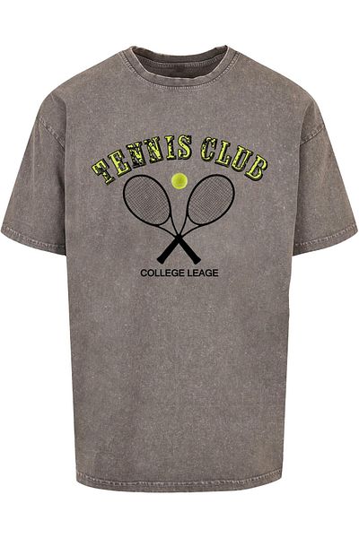Merchcode Herren Tennis Club Acid Washed Oversized Tee