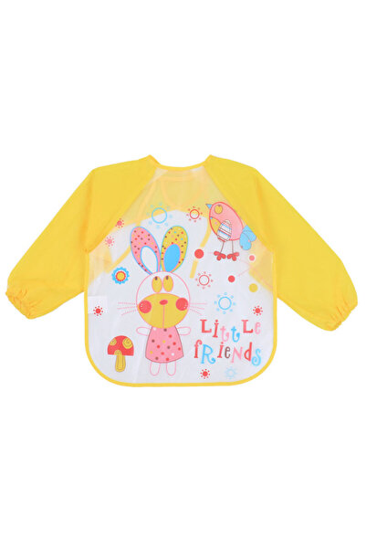 HANNA Waterproof bib with long sleeves - Bunny