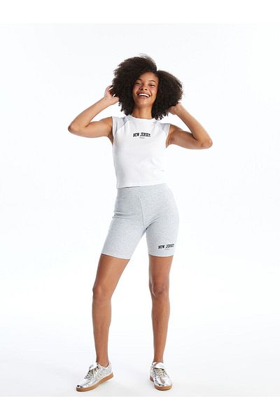 LC Waikiki Elastic Waist Printed Women's Shorts