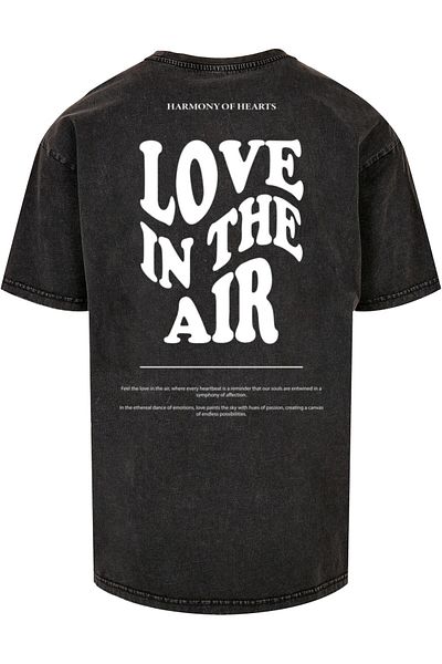 Merchcode Herren Love In The Air Acid Washed Heavy Oversize Tee