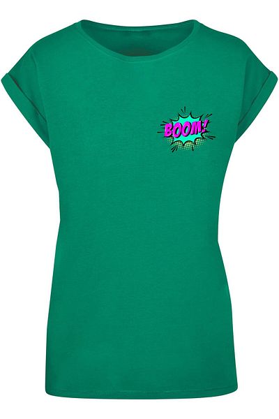 Merchcode Damen Ladies Boom Comic Extended Shoulder Tee