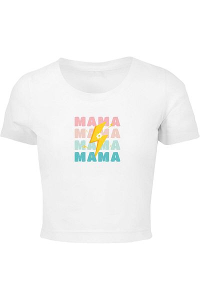 Merchcode Damen Ladies Mothers Day - Mama Cropped Tee