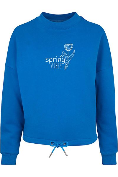 Merchcode Damen Ladies Spring - Vibes Oversize Crewneck