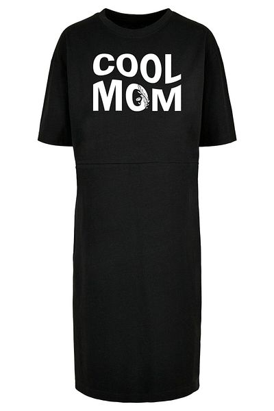 Merchcode Damen Ladies Mothers Day - Cool Mom Organic Oversized Slit Dress