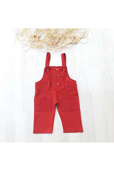 ikokokids Green Baby Boy Strappy Denim Salopet