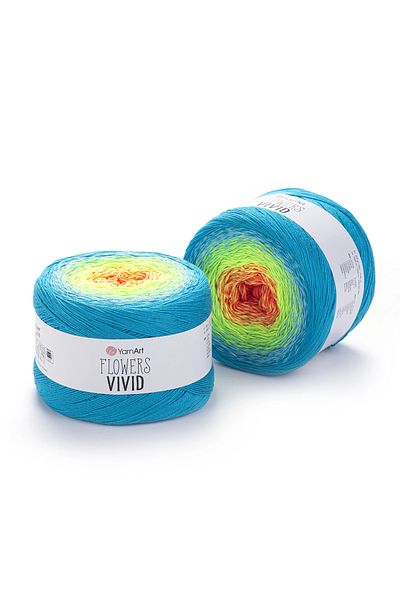 Yarnart Flowers Vivid - Μαρμάρινο Χειροποίητο Πλεκτό Νήμα Ebruli-509