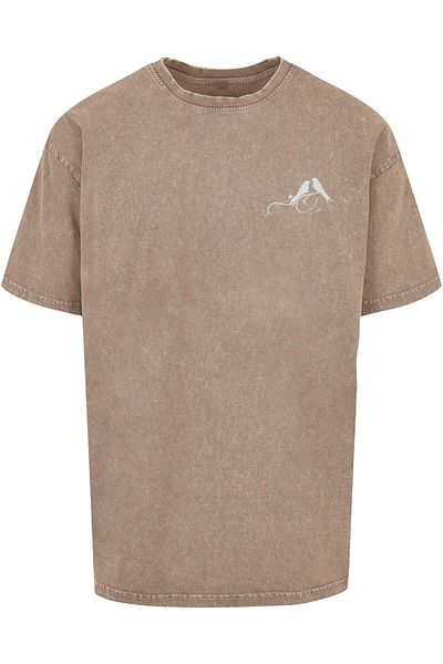 Merchcode Herren Love Birds Acid Washed Heavy Oversize Tee