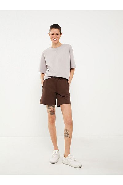 LC Waikiki Women's Elastic Waist Straight Shorts