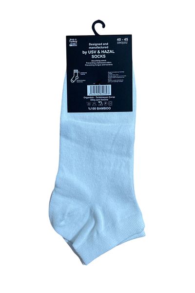 RENKLİ DÜNYA MODASI Rdm Ni̇lls Series Bamboo White Ankle Socks 6 Pcs