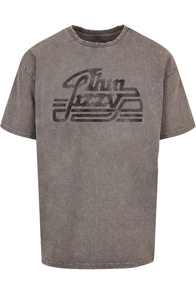 Merchcode Herren Thin Lizzy - Logo Rocker Acid Washed Oversized Tee