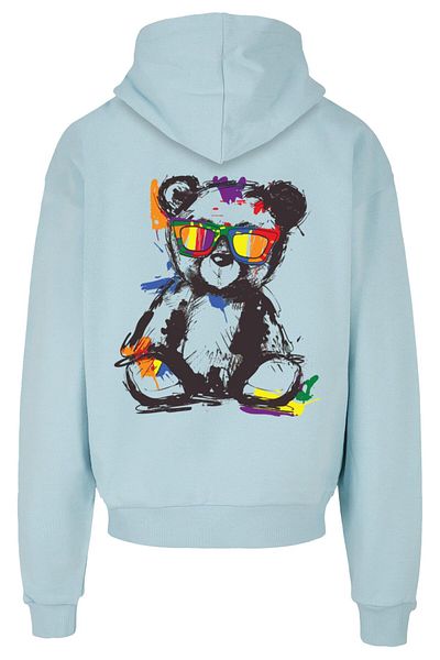 Merchcode Oversize-Kapuzenpullover „Love“ aus Teddyfell
