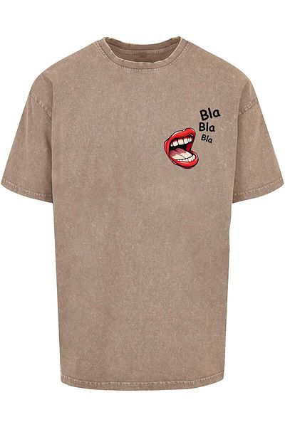 Merchcode Herren Bla Bla Bla Comic Acid Washed Oversized Tee