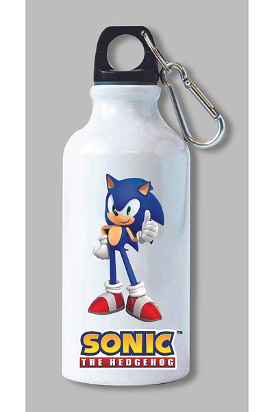 DKDZ SHOP Sonic Printed Water Bottle with Hook 600ml. - 013