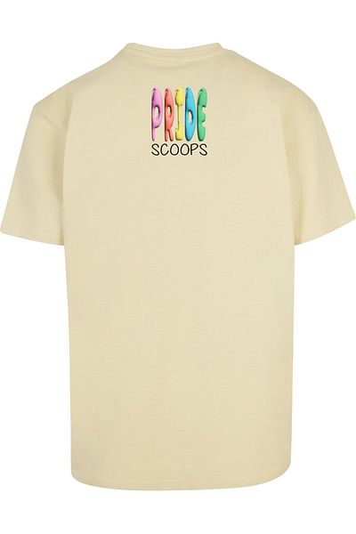Merchcode Schweres, übergroßes T-Shirt mit Pride Scoops