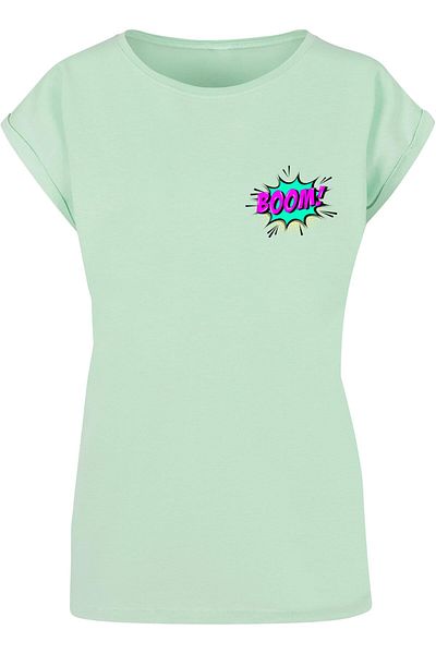 Merchcode Damen Ladies Boom Comic Extended Shoulder Tee