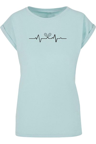 Merchcode Damen Ladies Tennis Beats Extended Shoulder Tee