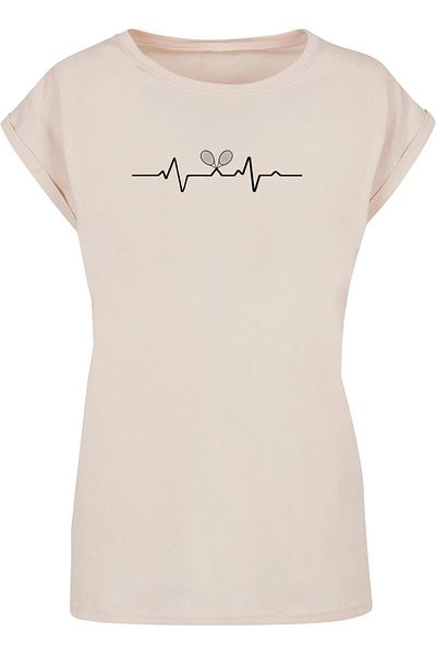Merchcode Damen Ladies Tennis Beats Extended Shoulder Tee