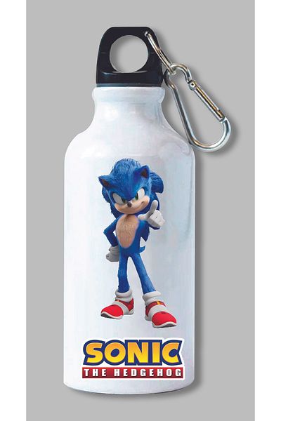 DKDZ SHOP Sonic Printed Water Bottle with Hook 600ml. - 014