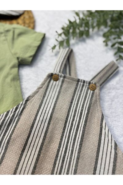 TİJK Baby Boy Hat and T-Shirt 3-Piece Jumpsuit Set