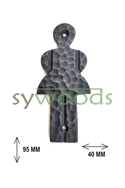 sywoods Ușă de toaletă din alamă turnată WC figura feminină oxid negru