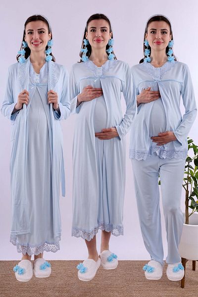 ByLohusa Effortt Blue Pregnant Maternity Set