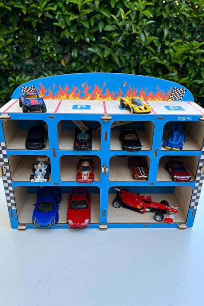 zoziva Ahşap Oyuncak Garaj - Arabaları Topla, Park Et, Düzeni Kur!