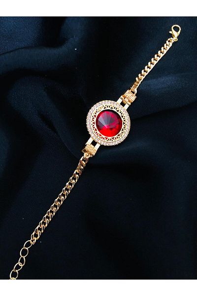 Judas Takı Framed Rivoli Crystal Stone Bracelet