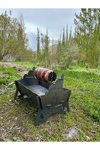RWL Katlanabilir Mangal | 50x30 cm Pişirme Alanı | 2 mm Kalınlık | Taşıma Çan...
